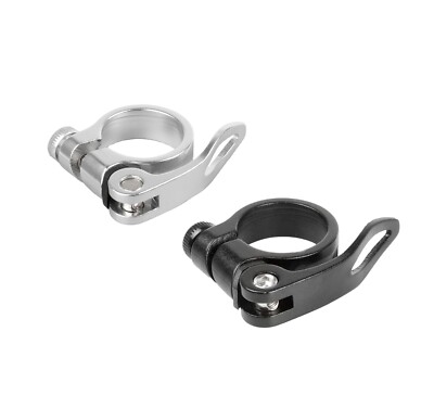 QR Sattelstützenklemme 31,8mm 34,9mm Schnellspanner Rohrklemme Fahrrad MTB SCHWARZ