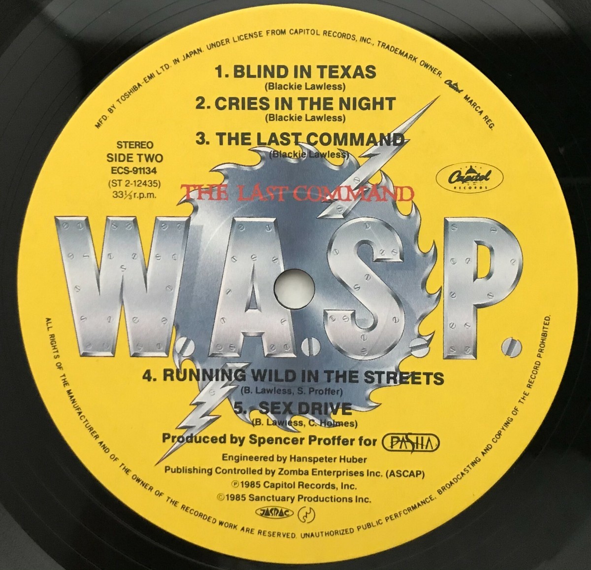 W.A.S.P. THE LAST COMMAND 限定LP レア W.A.S.P. 