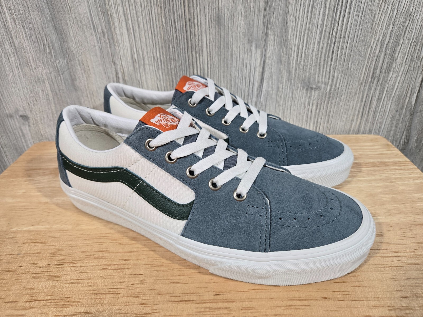 SAOLA Scarpe da skate VANS Off The Wall SK8 in camoscio grigio bicolore 508357 9 uomo 10 5 donna