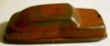 VINTAGE RED 1940's TIN-LITHO TOY POLICE OR FIRE CHIEF CAR