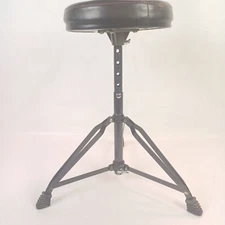 First Act Drum Throne Heavy Duty Double-Brace Seat Chair Black Powdercoat