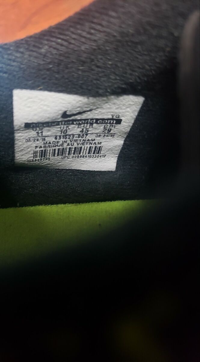 Nike Mens Tiempo Rio II IC 631523-007 Black Neon Green Nike Mens Tiempo Rio II IC 631523-007 Black Neon Green