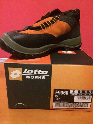 SCARPE ANTINFORTUNISTICHE LOTTO WORKS FOX ORANGE N. 42 | eBay