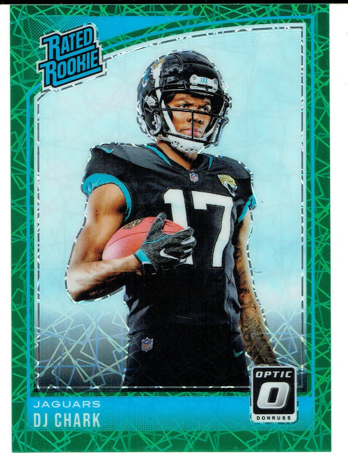 DJ Chark Rated Rookie Green Velocity Prizm 2018 Donruss Optic #165 RC