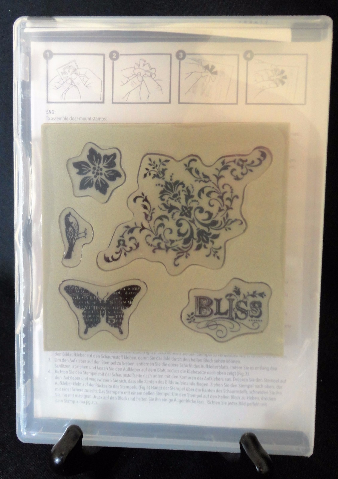 2011 Stampin Up BLISS 5 pc CLEAR MOUNT RUBBER STAMP SET Butterfly ...
