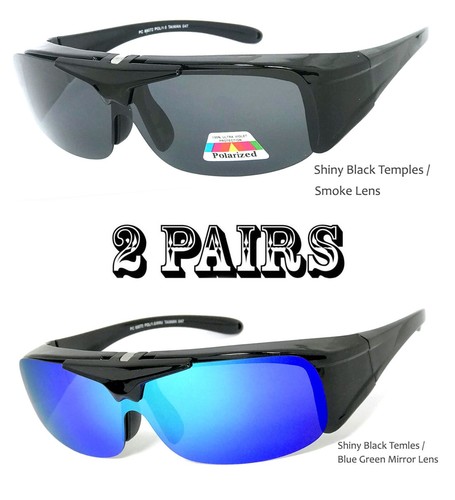 New Flip Up Fit Over Sunglasses Polarized Mirror Lens Over PRESCRIPTION GLASSES - Picture 55 of 63