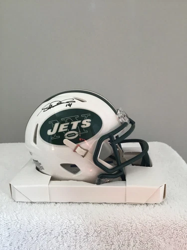 Sam Darnold Autographed New York Jets Speed Mini Helmet - BAS COA