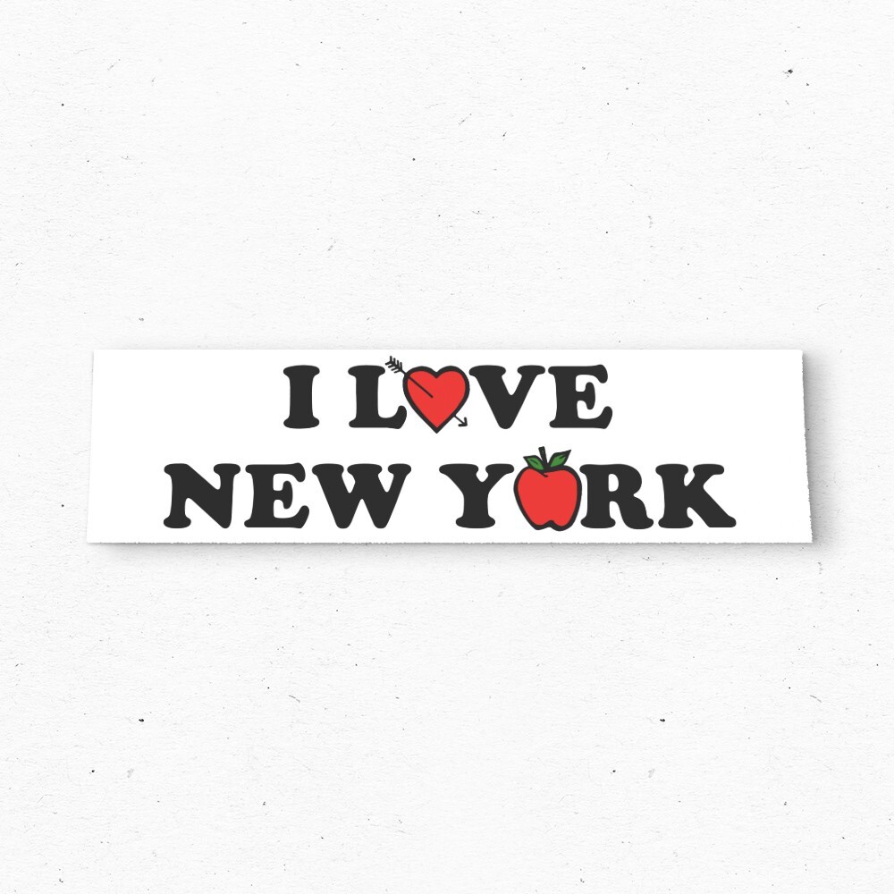 I Love NEW YORK Bumper Sticker - Tourism USA Vintage Style - Vinyl