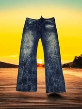 David Bitton Basics Series Black, Kanye Jeans Button Fly Size 36/33 Blue,NWT 