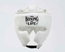 No Boxing No Life Boxing Headguard, Cheek Protector Headgear Cowhide leather