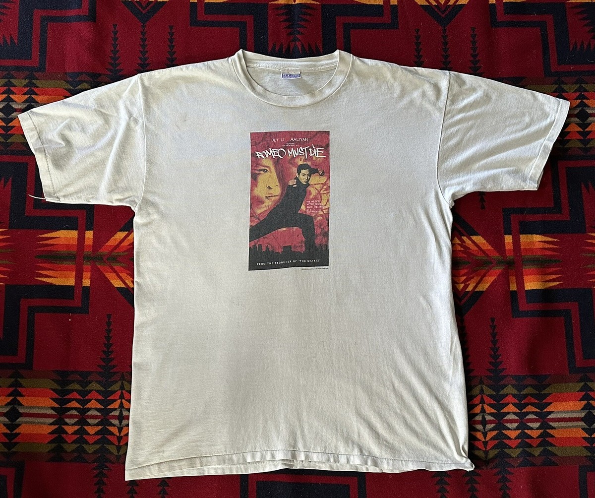 Vintage Romeo Must Die Movie Tee Shirt Aaliyah Jet Li Single 
