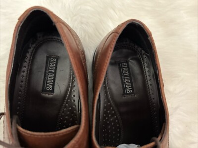 Stacy Adams Prescott Brown Leather Cap Toe Oxford Men display picture 2