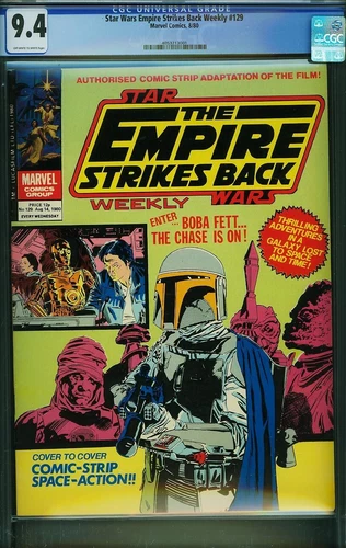 Star Wars Empire Strikes Back Weekly 129, 1980, 1st Boba Fett on Cover, Marvel