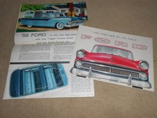 1955 Ford Original Brochure 55 Fairlane Customline Mainline Catalog Poster