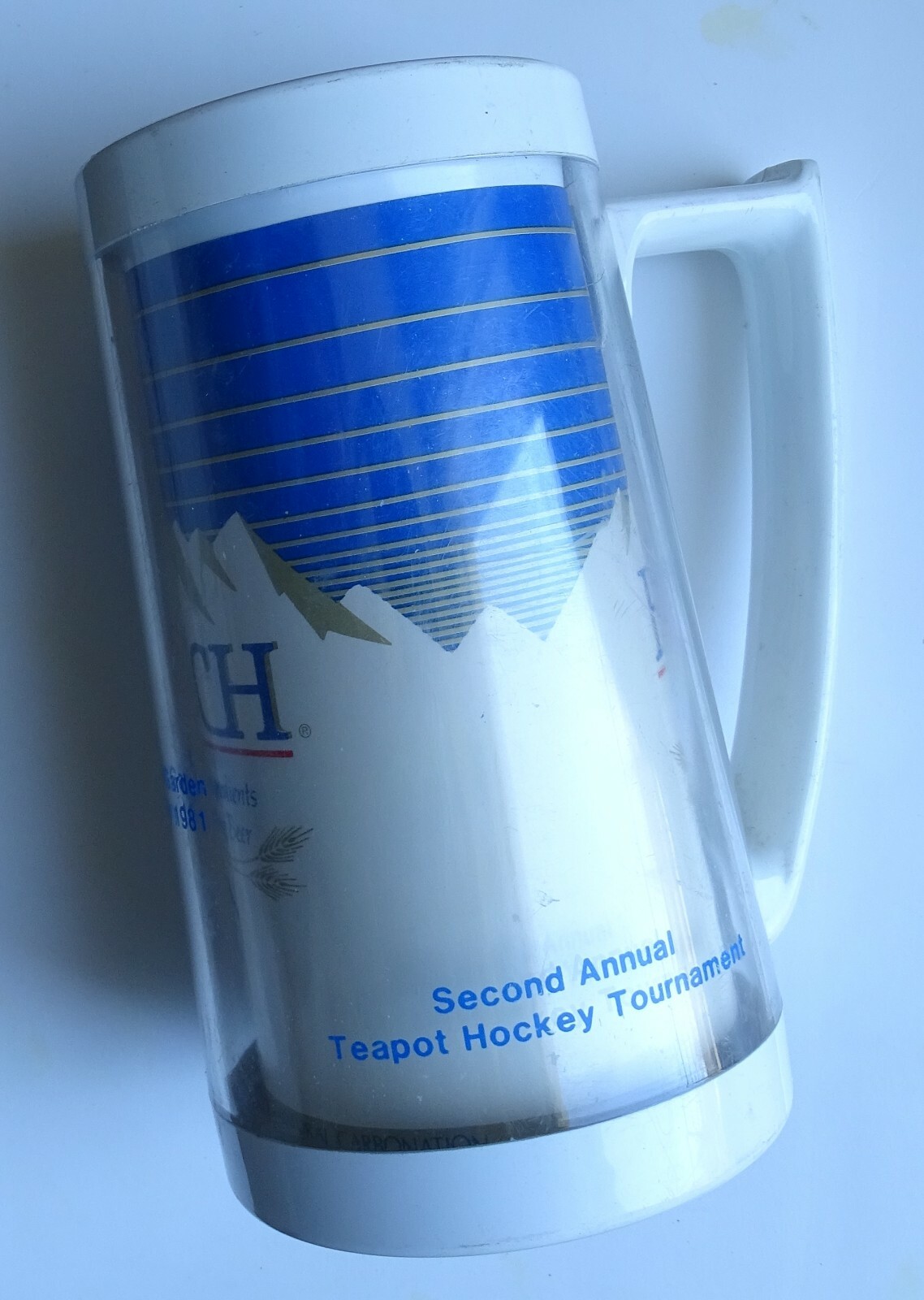 Second Annual Teapot Hockey Tournament Boston Garden 1981 Plastic Busch Beer Mug eBay