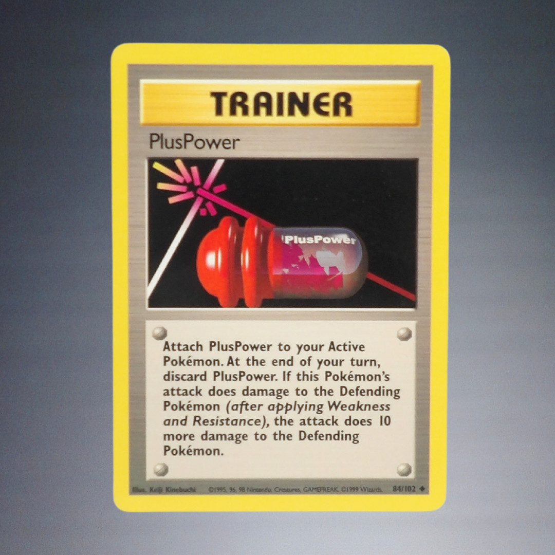 1995,96+98 POKEMON PLUSPOWER TRAINER #84/102 BASE SET UNCOMMON TC