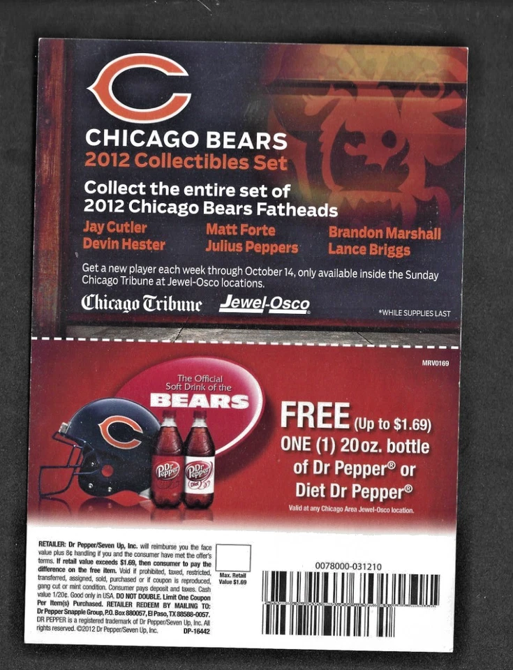 Devin Hester - Fathead - Chicago Bears 2014 Juego de Coleccionables/Chicago Tribune Foto 2 de 2