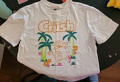 Orange Crush Women's Short Sleeve Graphic Cropped T-shirt Small