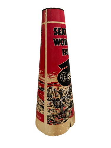 Rare Vintage 1962 SEATTLE WORLD'S FAIR MEGAPHONE Exposition Space Needle Art Ad - Picture 6 of 12