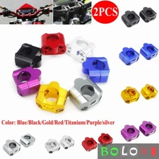 HandleBar Fat Bar Risers Mount Clamp Adapter 7/8 -1 1/8 Universal Motorcycle ATV