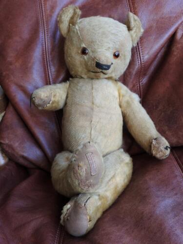 CHAD VALLEY 1930 ETIKETT 20" (50cm) MOHAIR MAGNA TEDDYBÄR "URI" GLASAUGEN - Bild 2 von 10