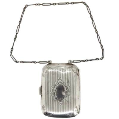 Antique American Sterling Silver Calling Card Dance Card Purse