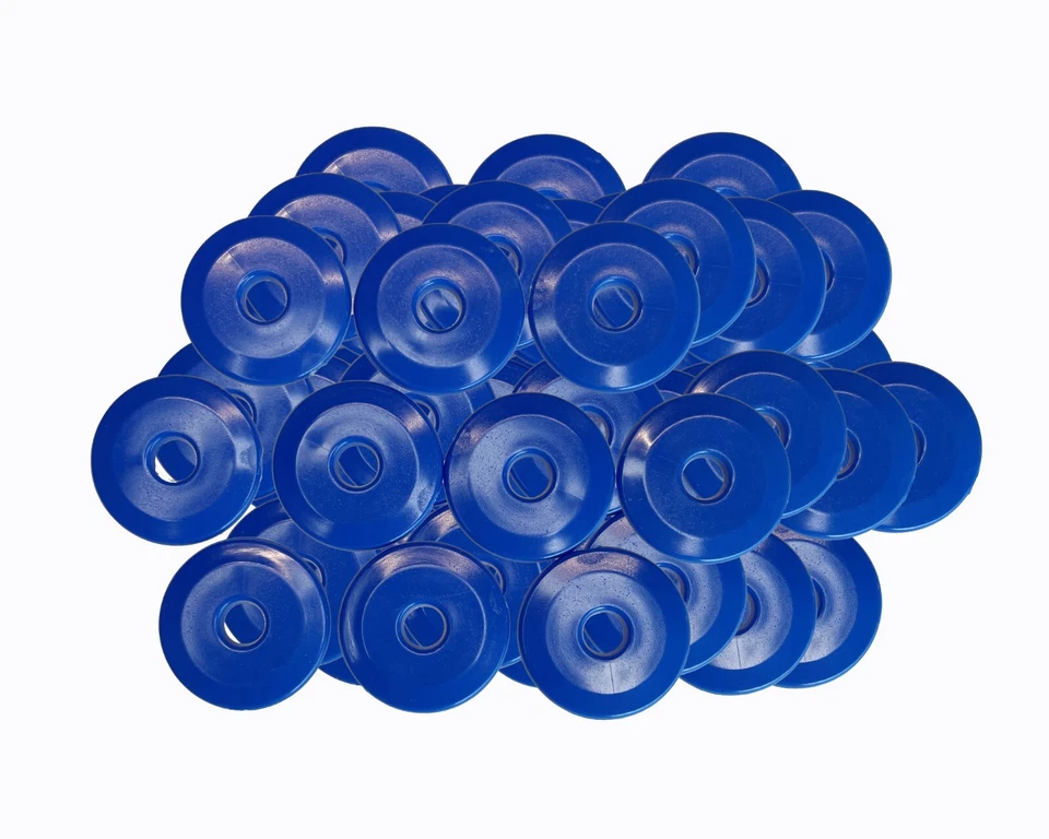 LINIC Pack of 50 Blue 25mm Dia Penny Washers Survey Marker High Impact Plastic S7840