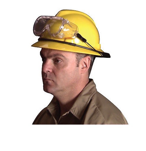 hard hat goggle retainer clip