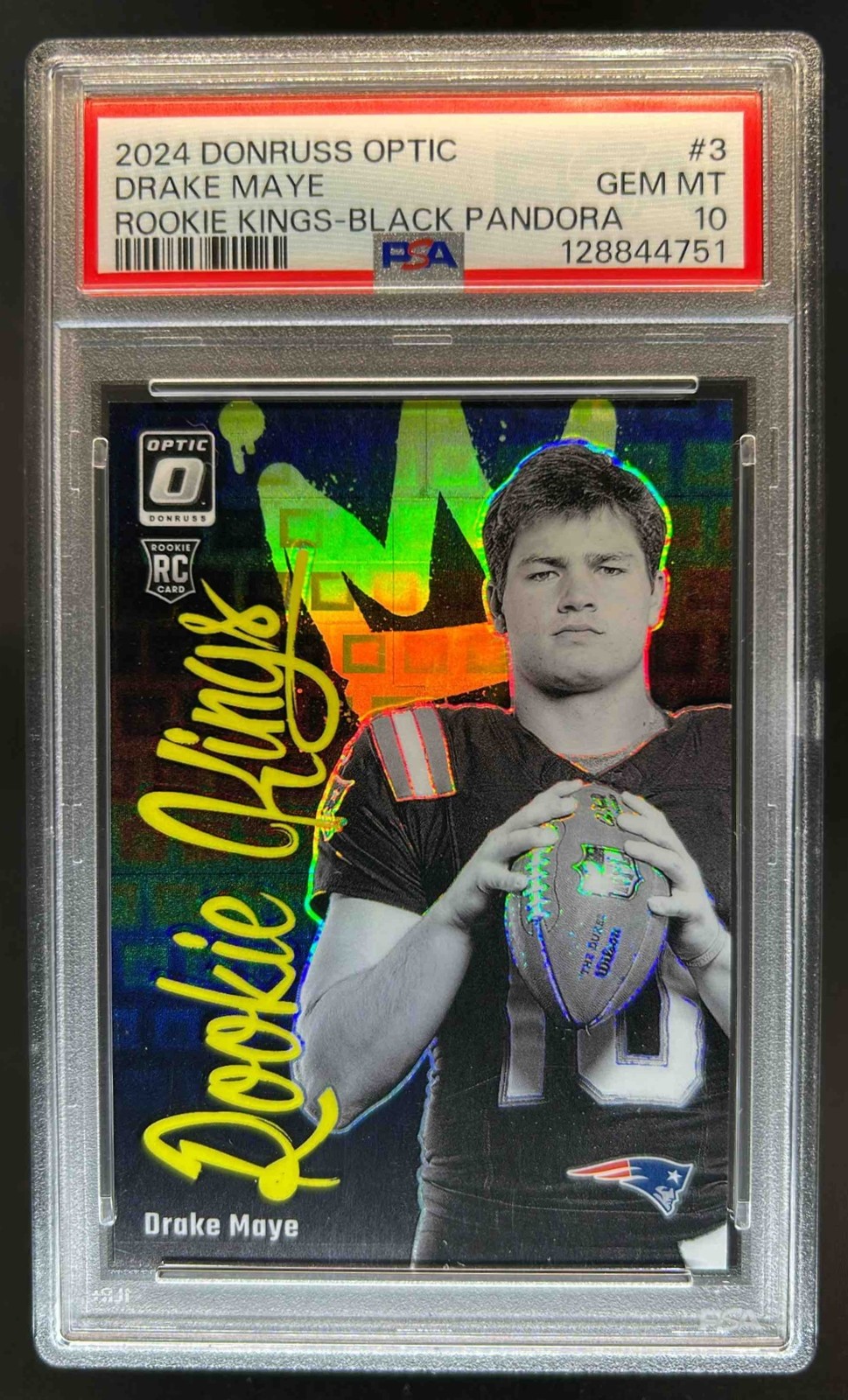 Drake Maye Panini Donruss Optic Rookie Kings #3 Black Pandora