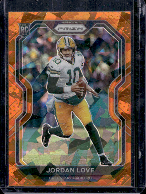 JORDAN LOVE 2020 PANINI PRIZM #363 ROOKIE RC ORANGE ICE PACKERS