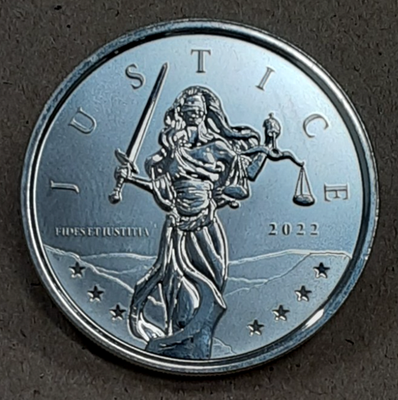 2022 Gibraltar One Pound .999 Silver Coin - Justice UNC | eBay