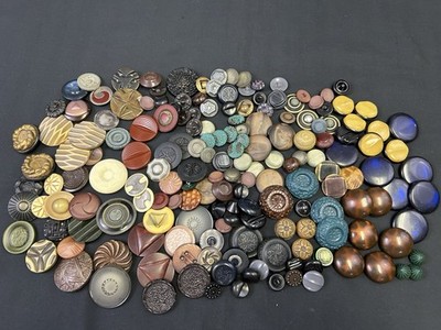 Big Lot of Vintage Plastic and Celluloid Bubble Buttons Lot Y