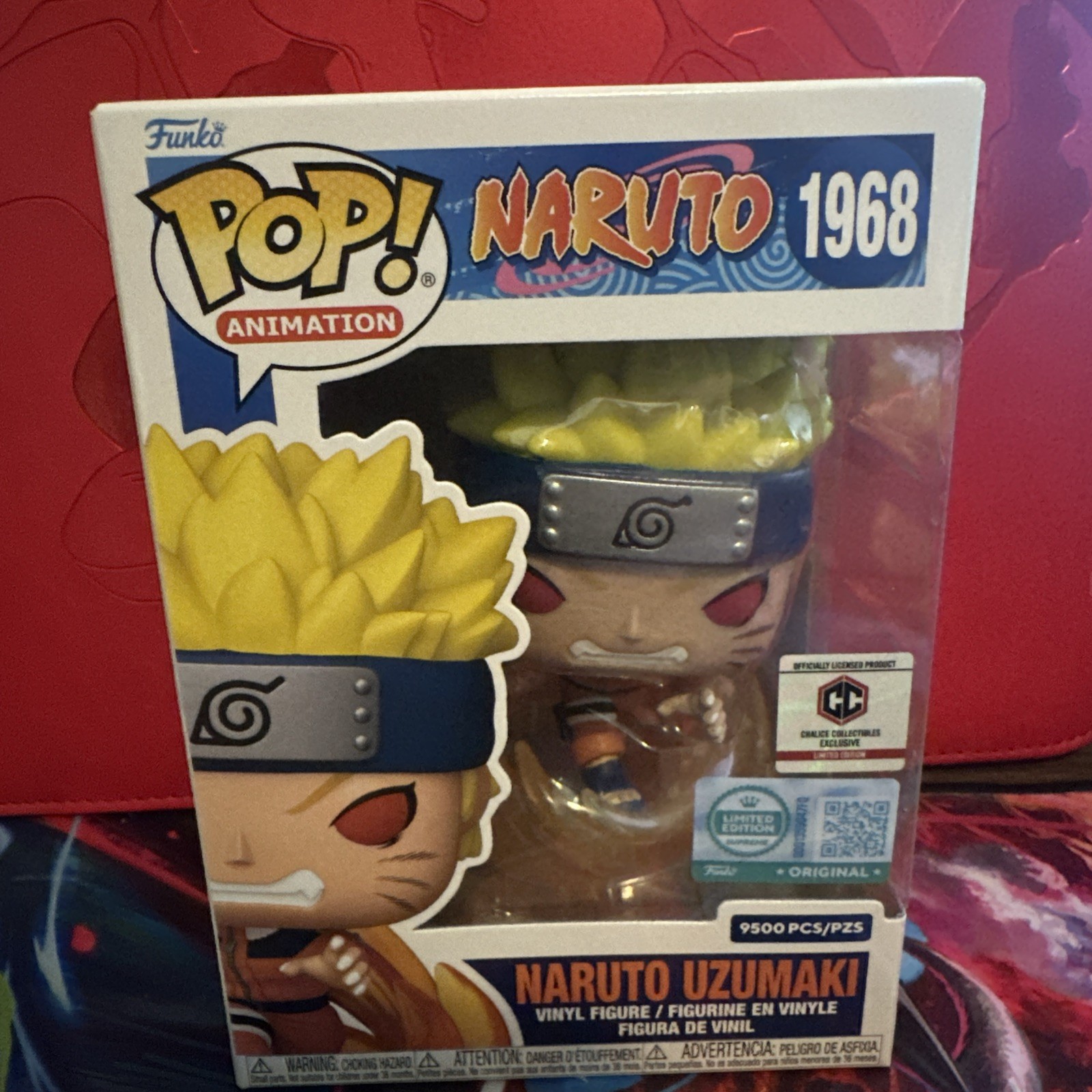 Funko Pop Naruto Uzumaki #1968 Limited Edition Chalice Exclusive + protector