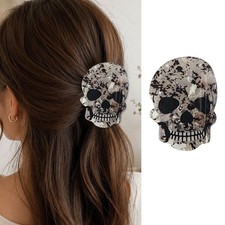 Halloween Skull Hair Clips Hair Jaw Barrettes Nonslip Claw Clip with Gothic S...