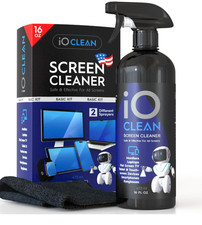 Screen Cleaner Spray Kit 16oz LCD LED OLED TV Laptop Phone Monitor Microfiber
