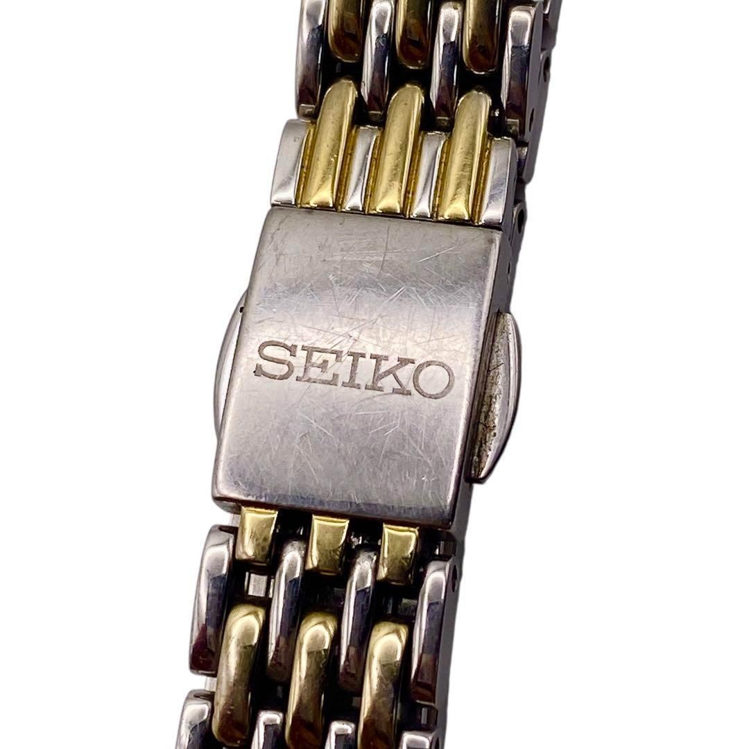 SEIKO エクセリーヌ シェル文字盤 10Pダイヤ レディース腕時計 1127 美品/新品電池】 SEIKO エクセリーヌ ダイヤ シェル レディース