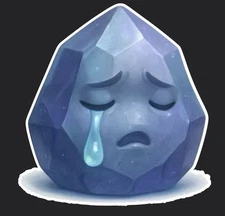 3" Sticker Surreal Crying Rock Emotional Art Stickers Weird Sad Gothic Fantasy