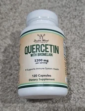 Double Wood Supplements Quercetin With Bromelain 120 Count 1,200mg Exp 1/27 -New
