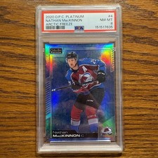 2020-21 O-Pee-Chee Platinum Nathan MacKinnon Arctic Freeze /99 PSA 8 Avalanche #