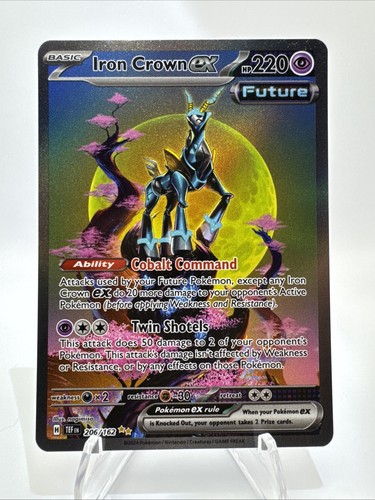 👑 Iron Crown ex 206/162 Temporal Forces SIR Full Art Holo NM English