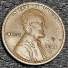 1915-S Lincoln Wheat Cent Better Date F Fine Early S Mint US Penny   Lot 0703