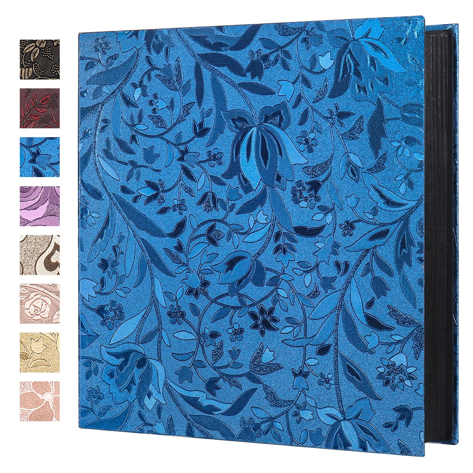 Photo Album 4x6 600 Photos PU Leather Cover Large Wedding Photo Books Black P...