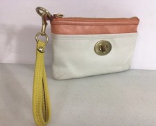 Coach Vintage Legacy Stripe Limited Large Wristlet Clutch Brass
