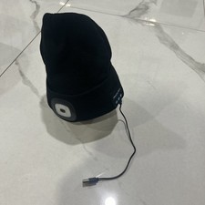 Beanie Hat With Music And LED Light Black Bluetooth Rechargeable Beanie