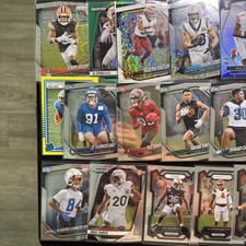 LOT OF 33 PARALLELS-NFL 2024/25 Panini Prizm, White Disco, + Donruss Press Proof