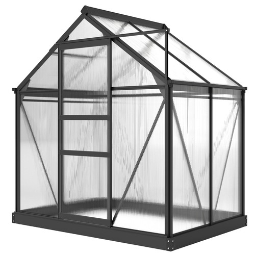 Aluminum Frame Greenhouse, Walk-In Outdoor Plant Garden Polycarbonate