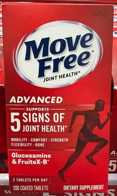 Schiff Move Free Advanced Glucosamine + Chondroitin, Joint Health  200 Tablets