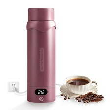 Insulated Stainless Steel Electric Kettle Small, Smart Water Bottle with 4 te...