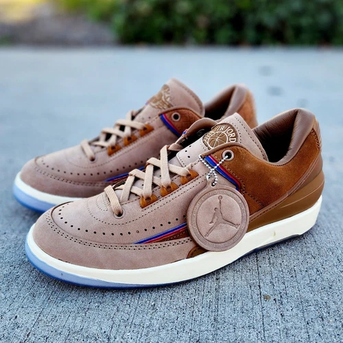 Air Jordan 2 Low 'Two 18 Detroit' Brown Rocky Tan NEW men's 12 Nike Collab