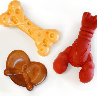 Nylabone Power Chew Toy Bundle, Cute Dog Toys for Aggressive Chewers, Filet Mign